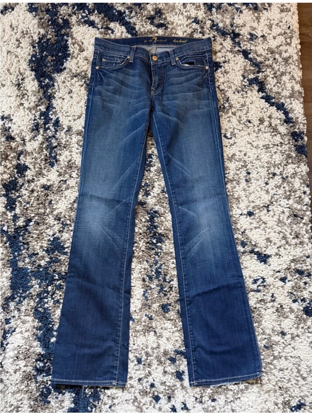 7 for all mankind original 
Women's Dark Blue Bootcut Jeans